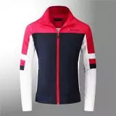giacca tommy nouvelle collection zip 2812 rouge bleu